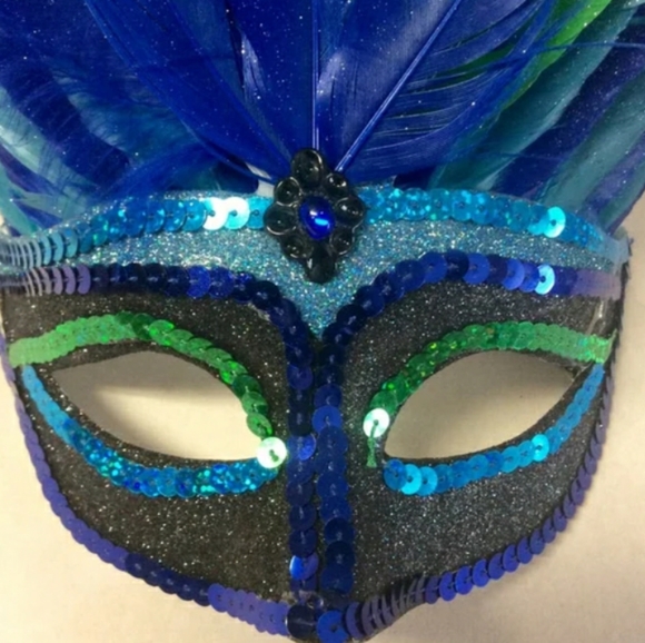 None Accessories - Peacock Masquerade Mask
